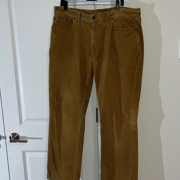 Gold Brown Small Swale Polo Ralph Lauren 5 Pocket Corduroy Pants Trousers 38/30 - Picture 1 of 6